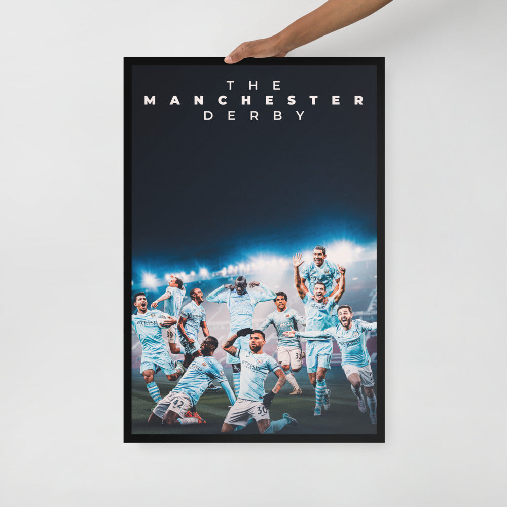 The Manchester Derby Framed Poster